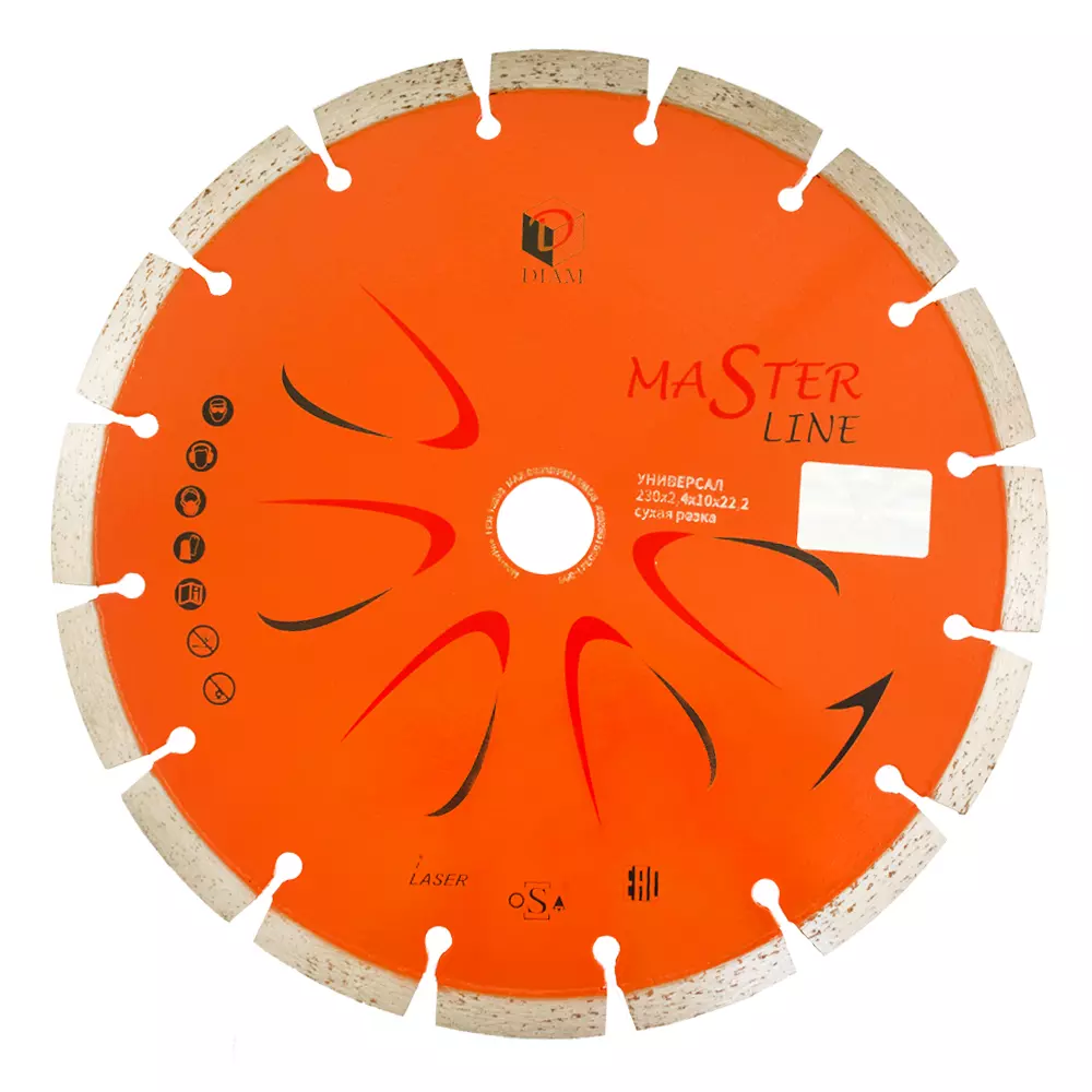 Алмазный диск DIAM Master Line 230x2.4x10x22.2 универсал 000496

